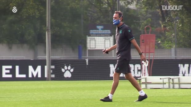Vicente Moreno’s first training session with Espanyol